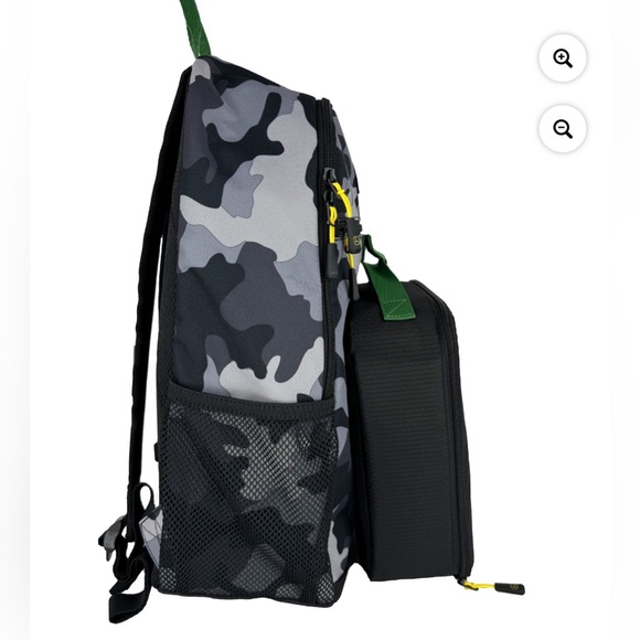 John Deere Boys' August 17" Laptop Backpack with Lunch Box, Black Camo - Picture 9 of 14
